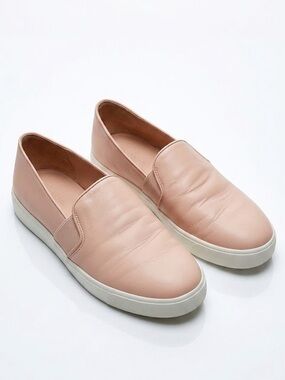 Vince. RARE Blair Leather Slip-On Sneakers Loafers in Blush Pink
